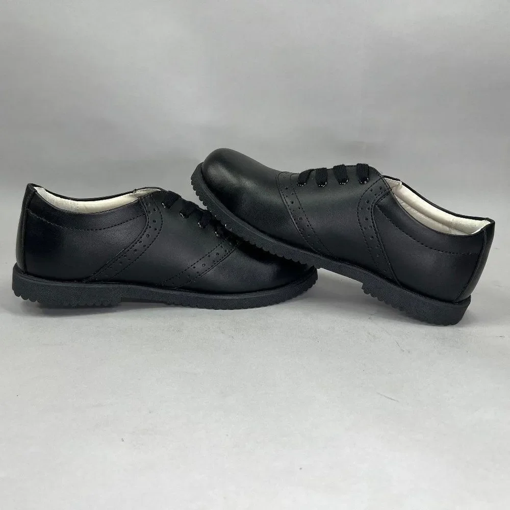 Academie Gear Honor Roll Oxfords Men's‎ Size 9 Black Leather Shoes